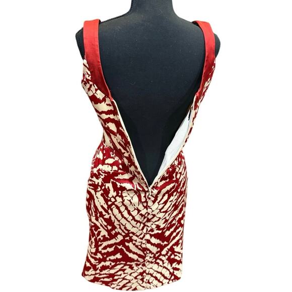 NWT 6P Donna Ricco Satin Mini Dress Square Neckline Elegant Holiday Work Party - Picture 3 of 16